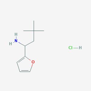 1-(Furan-2-yl)-3,3-dimethylbutan-1-amine hydrochloride