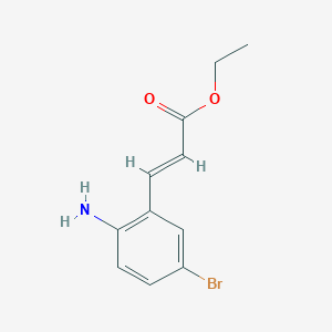 molecular formula C11H12BrNO2 B1446829 (E)-ethyl 3-(2-amino-5-bromophenyl)acrylate CAS No. 950759-54-3
