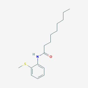 molecular formula C16H25NOS B14468380 N-[2-(Methylsulfanyl)phenyl]nonanamide CAS No. 65655-69-8