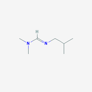 molecular formula C7H16N2 B14468386 Formamidine, 1-isobutyl-3,3-dimethyl CAS No. 67161-18-6