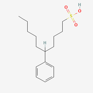 molecular formula C16H26O3S B14468506 5-Phenyldecane-1-sulfonic acid CAS No. 67716-07-8