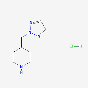 molecular formula C8H15ClN4 B1446852 4-((2H-1,2,3-triazol-2-yl)methyl)piperidine hydrochloride CAS No. 1824057-09-1