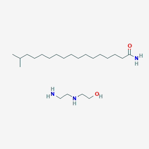 molecular formula C22H49N3O2 B14468532 Isooctadecanoic acid, monoamide with 2-[(2-aminoethyl)amino]ethanol CAS No. 68443-85-6