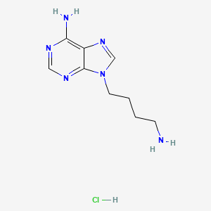 molecular formula C9H15ClN6 B1446855 9-(4-aminobutyl)-9H-purin-6-amine hydrochloride CAS No. 1135445-68-9