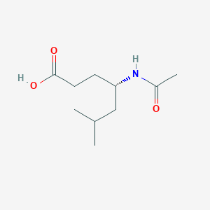 molecular formula C10H19NO3 B14468554 (4S)-4-Acetamido-6-methylheptanoic acid CAS No. 66182-00-1