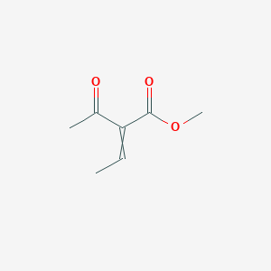 molecular formula C7H10O3 B14468558 Methyl 2-acetylbut-2-enoate CAS No. 65221-10-5