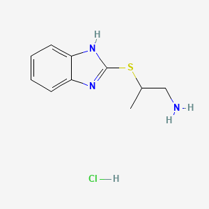 2-((1H-benzo[d]imidazol-2-yl)thio)propan-1-amine hydrochloride