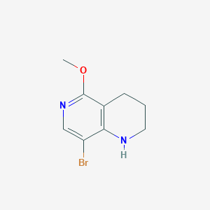 molecular formula C9H11BrN2O B1446861 8-Bromo-5-methoxy-1,2,3,4-tetrahydro-1,6-naphthyridine CAS No. 1820711-91-8