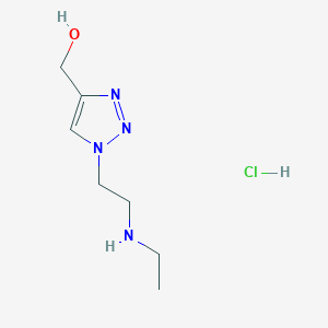 (1-(2-(ethylamino)ethyl)-1H-1,2,3-triazol-4-yl)methanol hydrochloride