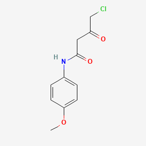 molecular formula C11H12ClNO3 B14468640 Butanamide, 4-chloro-N-(4-methoxyphenyl)-3-oxo- CAS No. 71919-02-3