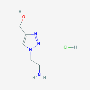 (1-(2-aminoethyl)-1H-1,2,3-triazol-4-yl)methanol hydrochloride