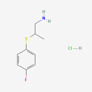 molecular formula C9H13ClFNS B1446871 2-((4-Fluorophenyl)thio)propan-1-amine hydrochloride CAS No. 1864060-10-5
