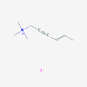 molecular formula C9H16IN B14468721 N,N,N-Trimethylhex-4-en-2-yn-1-aminium iodide CAS No. 66472-15-9