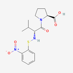 molecular formula C16H21N3O5S B14468733 N-[(2-Nitrophenyl)sulfanyl]-D-valyl-L-proline CAS No. 65734-76-1