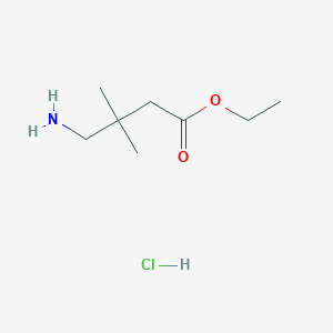 molecular formula C8H18ClNO2 B1446877 Ethyl 4-amino-3,3-dimethylbutanoate hydrochloride CAS No. 898552-72-2