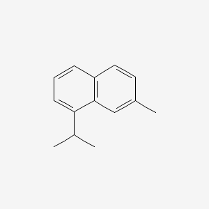 molecular formula C14H16 B14468781 Naphthalene, 7-methyl-1-(1-methylethyl)- CAS No. 66577-17-1