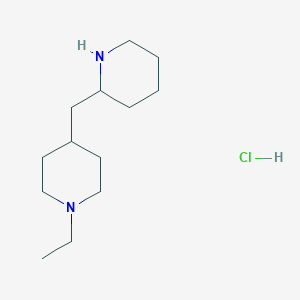 molecular formula C13H27ClN2 B1446880 1-Ethyl-4-(piperidin-2-ylmethyl)piperidine hydrochloride CAS No. 1823248-70-9