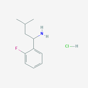 molecular formula C11H17ClFN B1446883 1-(2-Fluorophenyl)-3-methylbutan-1-amine hydrochloride CAS No. 1219455-78-3