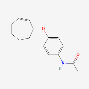 molecular formula C15H19NO2 B14468845 N-{4-[(Cyclohept-2-en-1-yl)oxy]phenyl}acetamide CAS No. 72518-48-0