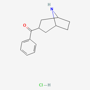 molecular formula C14H18ClNO B1446885 (8-Azabicyclo[3.2.1]octan-3-yl)(phenyl)methanone hydrochloride CAS No. 1823582-25-7