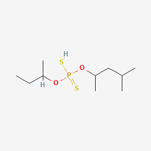 molecular formula C10H23O2PS2 B14468875 O-(sec-butyl) O-(1,3-dimethylbutyl)dithiophosphate 