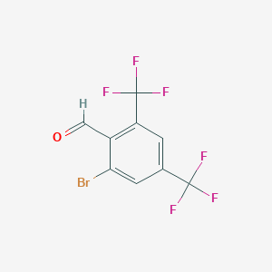 molecular formula C9H3BrF6O B1446890 2-Bromo-4,6-bis(trifluoromethyl)benzaldehyde CAS No. 1415130-39-0