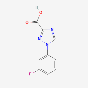molecular formula C9H6FN3O2 B1446891 1-(3-fluorophenyl)-1H-1,2,4-triazole-3-carboxylic acid CAS No. 1292369-51-7