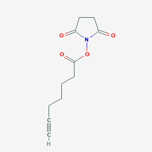 molecular formula C11H13NO4 B1446902 2,5-Dioxopyrrolidin-1-yl hept-6-ynoate CAS No. 917222-23-2