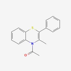 molecular formula C17H15NOS B14469077 1-(3-Methyl-2-phenyl-4H-1,4-benzothiazin-4-yl)ethan-1-one CAS No. 65576-72-9