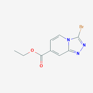 molecular formula C9H8BrN3O2 B1446908 Ethyl 3-bromo-[1,2,4]triazolo[4,3-a]pyridine-7-carboxylate CAS No. 1416241-64-9