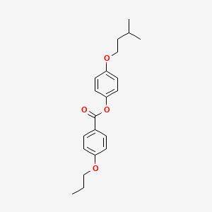 molecular formula C21H26O4 B14469081 4-(3-Methylbutoxy)phenyl 4-propoxybenzoate CAS No. 67683-29-8