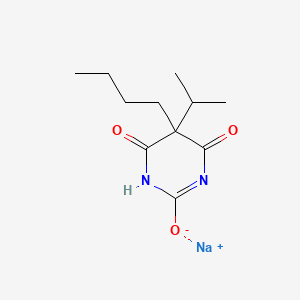 molecular formula C11H17N2NaO3 B14469089 Barbituric acid, 5-butyl-5-isopropyl-, sodium salt CAS No. 67050-38-8