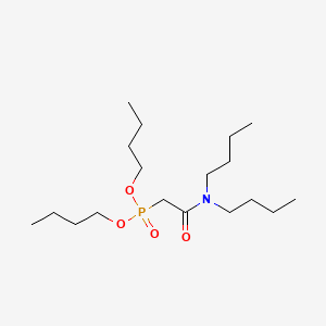 molecular formula C18H38NO4P B14469090 Phosphonic acid, [2-(dibutylamino)-2-oxoethyl]-, dibutyl ester CAS No. 66258-30-8