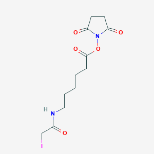 molecular formula C12H17IN2O5 B144691 2,5-Dioxopyrrolidin-1-yl 6-(2-iodoacetamido)hexanoate CAS No. 134759-23-2