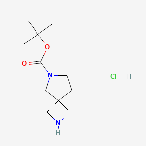 molecular formula C11H21ClN2O2 B1446914 Tert-butyl 2,6-diazaspiro[3.4]octane-6-carboxylate hydrochloride CAS No. 1841081-35-3