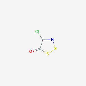 molecular formula C2ClNOS2 B14469141 5H-1,2,3-Dithiazol-5-one, 4-chloro- CAS No. 65573-12-8