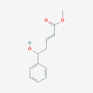 molecular formula C12H14O3 B14469148 Methyl 5-hydroxy-5-phenylpent-2-enoate CAS No. 72853-47-5
