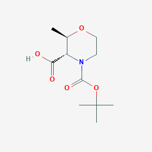 molecular formula C11H19NO5 B1446917 (2R,3S)-4-(tert-Butoxycarbonyl)-2-methylmorpholine-3-carboxylic acid CAS No. 1807938-50-6