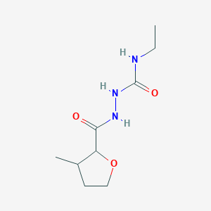 molecular formula C9H17N3O3 B1446918 N-[(ethylcarbamoyl)amino]-3-methyloxolane-2-carboxamide CAS No. 1803584-79-3