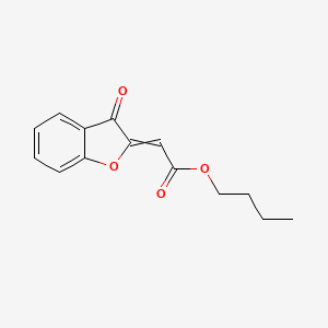 molecular formula C14H14O4 B14469187 Butyl (3-oxo-1-benzofuran-2(3H)-ylidene)acetate CAS No. 65547-90-2