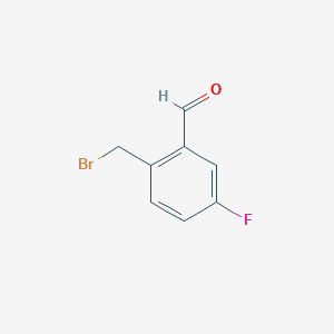 molecular formula C8H6BrFO B1446919 2-(Bromomethyl)-5-fluorobenzaldehyde CAS No. 945995-09-5