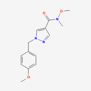 N-methoxy-1-(4-methoxybenzyl)-N-methyl-1H-pyrazole-4-carboxamide