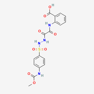 molecular formula C17H16N4O8S B14469209 Anthranilic acid, N-(((p-methoxycarbonylaminophenylsulfonyl)hydrazino)oxalyl)- CAS No. 72117-59-0
