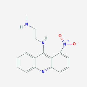 molecular formula C16H16N4O2 B14469225 N~1~-Methyl-N~2~-(1-nitroacridin-9-yl)ethane-1,2-diamine CAS No. 65989-49-3