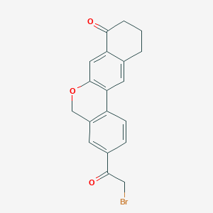 molecular formula C19H15BrO3 B1446924 3-(2-bromoacetyl)-10,11-dihydro-5H-dibenzo[c,g]chromen-8(9H)-one CAS No. 1378390-29-4