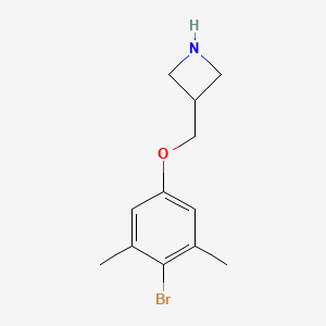 molecular formula C12H16BrNO B1446926 3-((4-Bromo-3,5-dimethylphenoxy)methyl)azetidine CAS No. 1458653-19-4