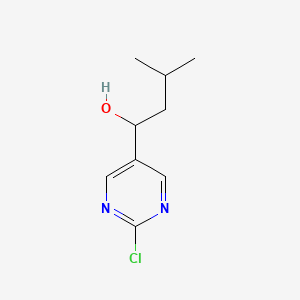 molecular formula C9H13ClN2O B1446930 1-(2-Chloropyrimidin-5-yl)-3-methylbutan-1-ol CAS No. 1383803-14-2