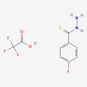 molecular formula C9H8F4N2O2S B1446932 4-Fluorobenzothiohydrazide 2,2,2-trifluoroacetate CAS No. 863296-74-6