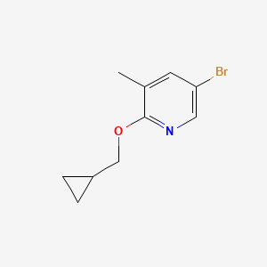 molecular formula C10H12BrNO B1446934 5-Bromo-2-(cyclopropylmethoxy)-3-methylpyridine CAS No. 1566224-20-1