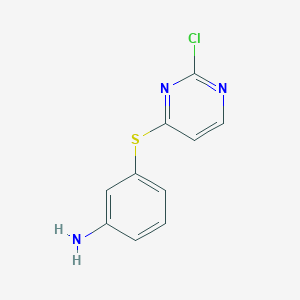 molecular formula C10H8ClN3S B1446936 3-(2-Chloropyrimidin-4-ylthio)benzenamine CAS No. 1042129-36-1